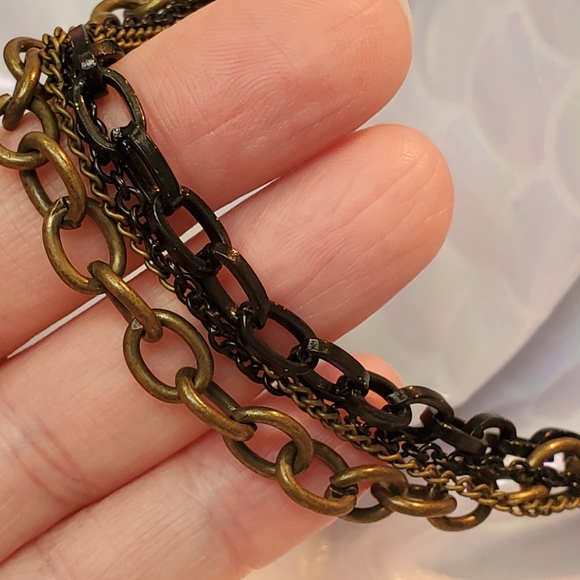 Owl Pendant Multistrand Chainlink Costume Necklace Modern - Picture 8 of 12